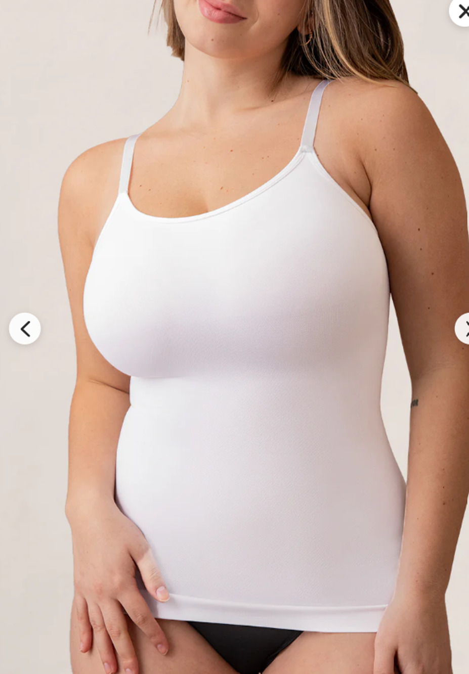 Shapermint Essentials 3X White All Day Every Day Scoop Neck Cami Tank Top